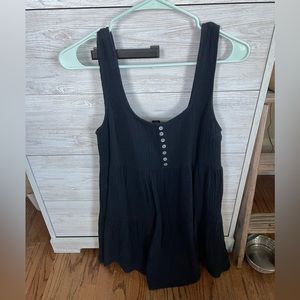 Urban Outfitters black mini babydoll dress, size XS